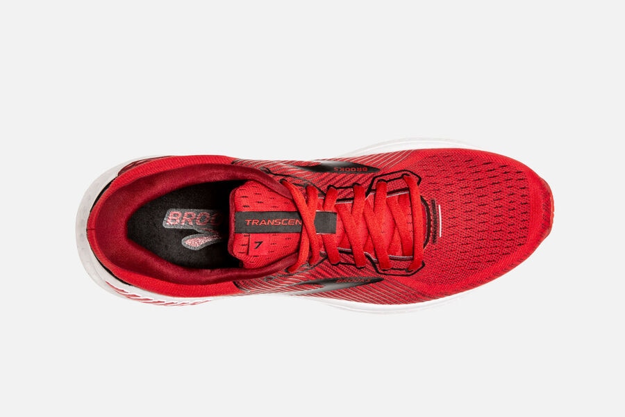 Brooks Transcend 7 Road Loopschoenen Heren - Rood/Zwart - 764532PDO